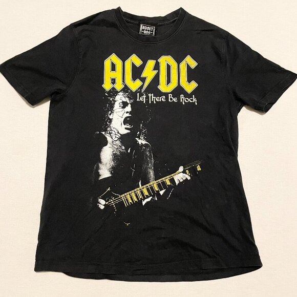2010 Admit One AC DC Let There Be Rock T Shirt Mens Medium Black Flaws - Picture 1 of 16